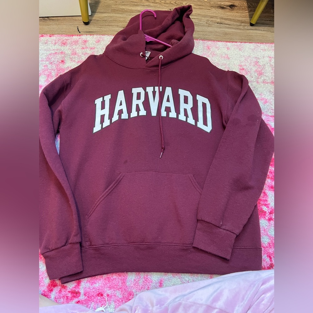 HARVARD MERCH HOODIE - MAROON RED